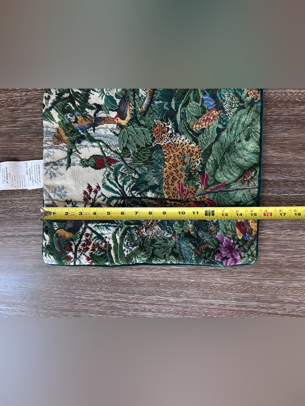 C&F Home Jungle Petit Needlepoint Throw Pillow Cover - Picture 6 of 7